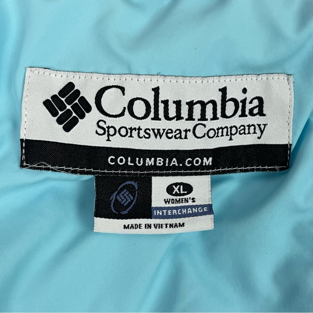 Columbia Interchange Womens Jacket Lined Quilted Mock Neck Blue XL - Picture 9 of 10